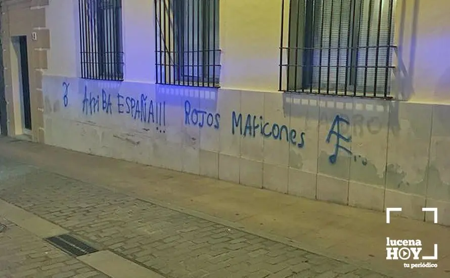 pintadas sede psoe lucena