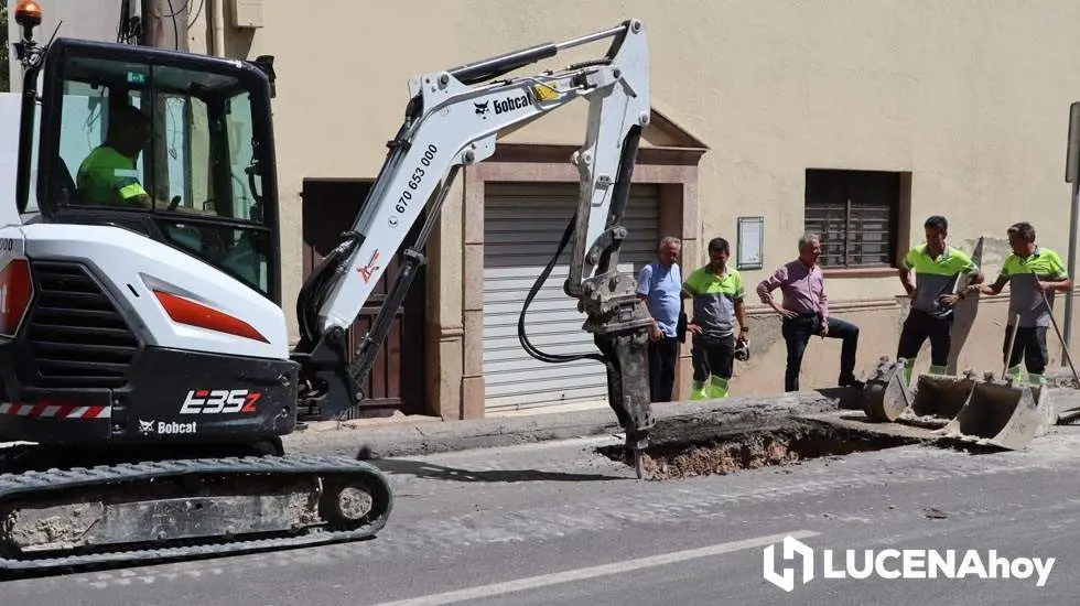 Una imagen de la avería de la pasada semana en el casco urbano lucentino