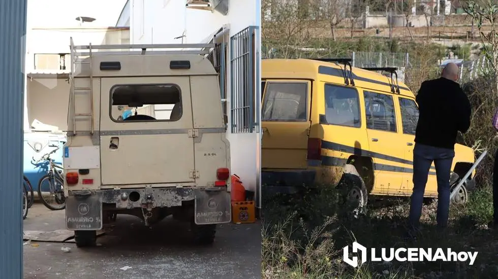 Los dos vehículos utilizados esta noche para cometer los robos mediante alunizaje en Motos Martínez y Bar La Molina II