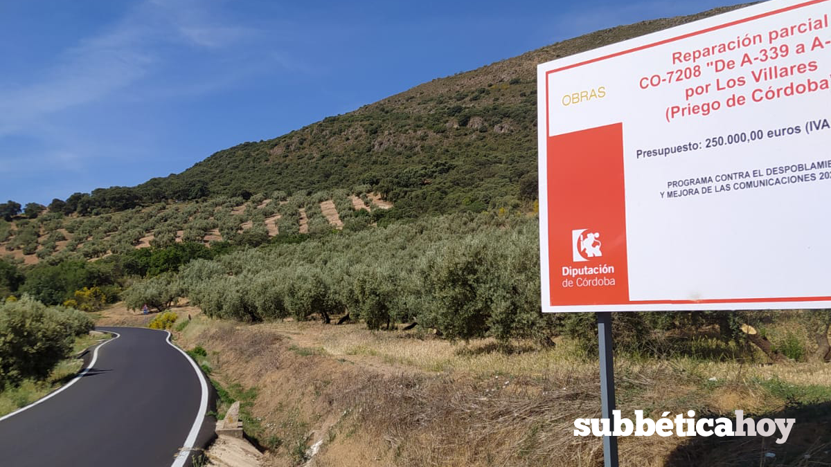 obras carretera los villares priego