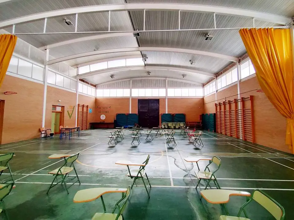 Gimnasio del IES Don Diego de Bernuy, en Benamejí