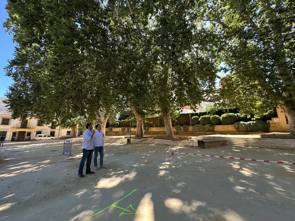 Un momento de la visita a la arboleda de la Fuente del Rey