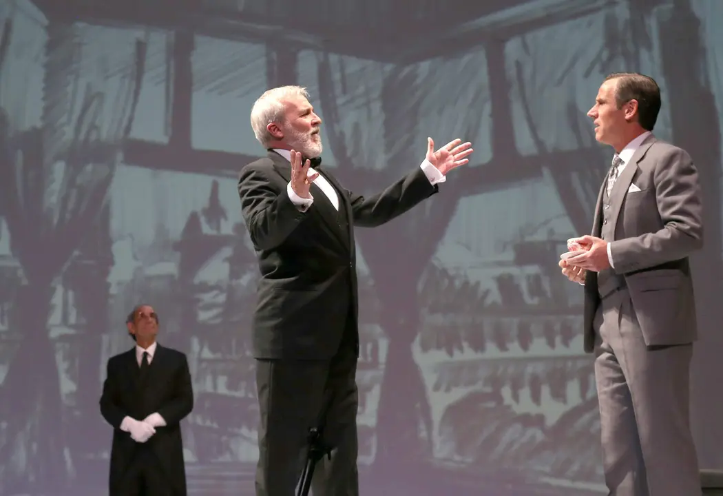 Una de las escenas durante el desarrollo de la obra de teatro &ldquo;Testigo de Cargo&rdquo;
