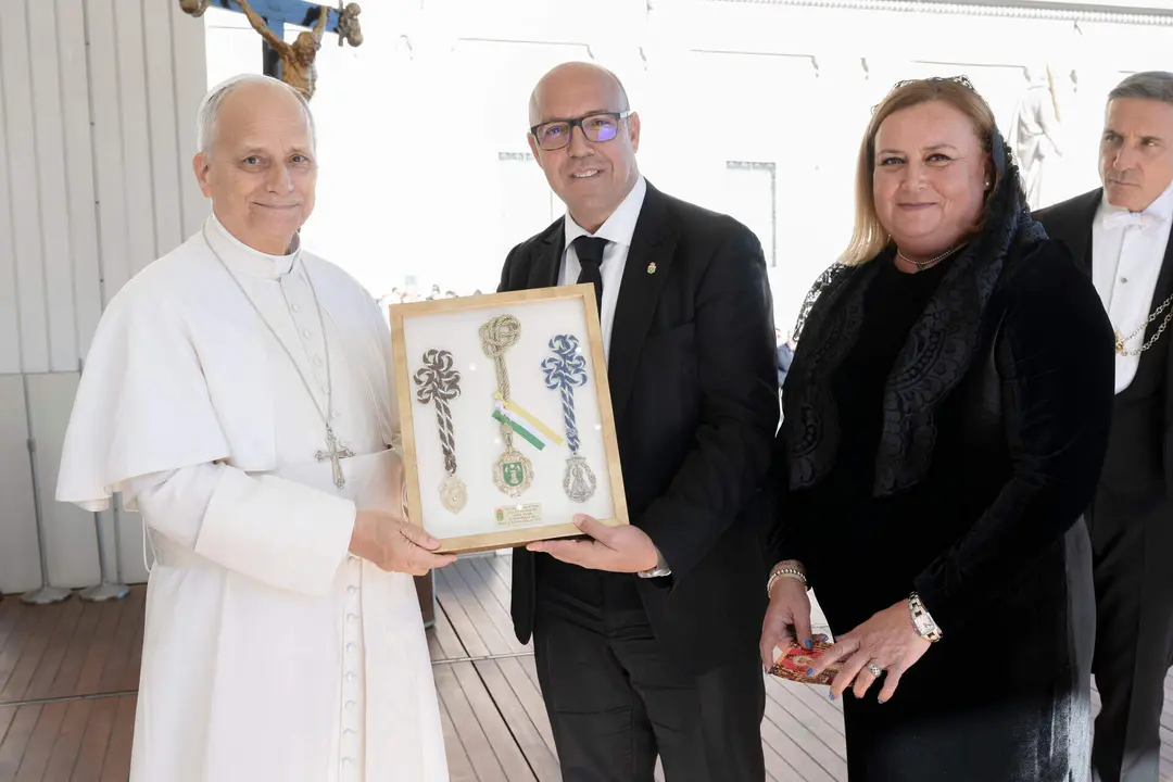 El Papa León XIV recibe al alcalde de Rute, David Ruiz Cobos (Imagen: Vatican News)