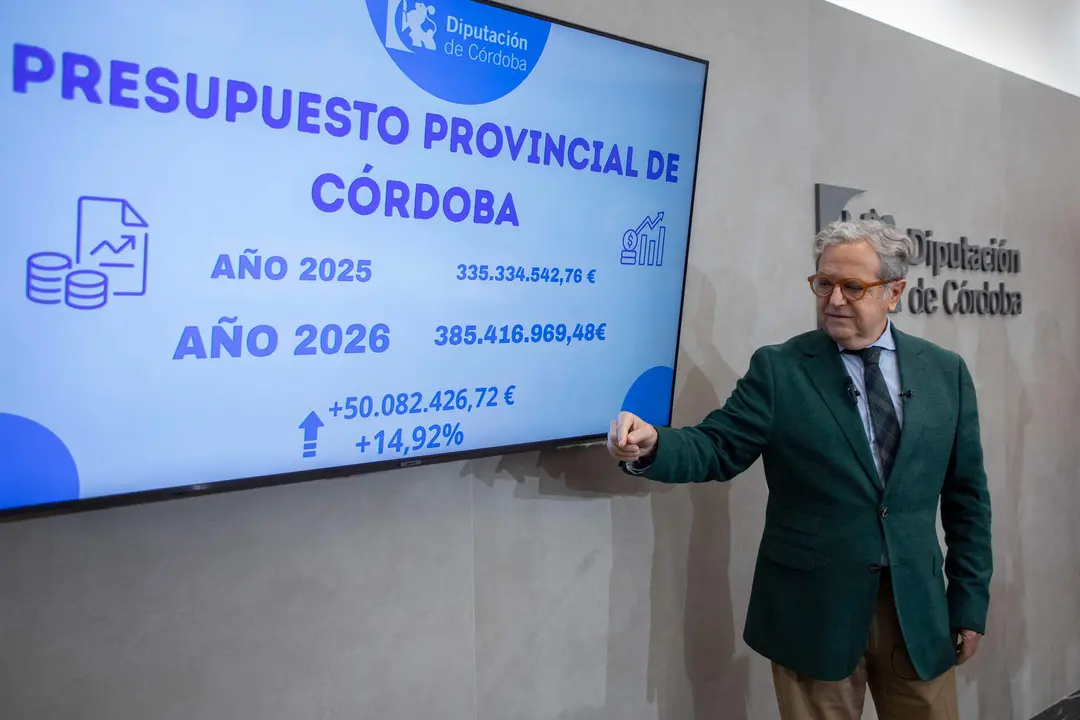 El presidente de la Diputaci&oacute;n de C&oacute;rdoba, Salvador Fuentes, presenta los presupuestos para el ejercicio 2026.