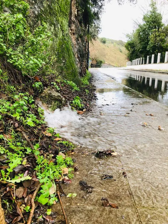 Cabra: Acumulación de agua en la calzada, junto a la Fuente del Río_(05-02-2026)_3