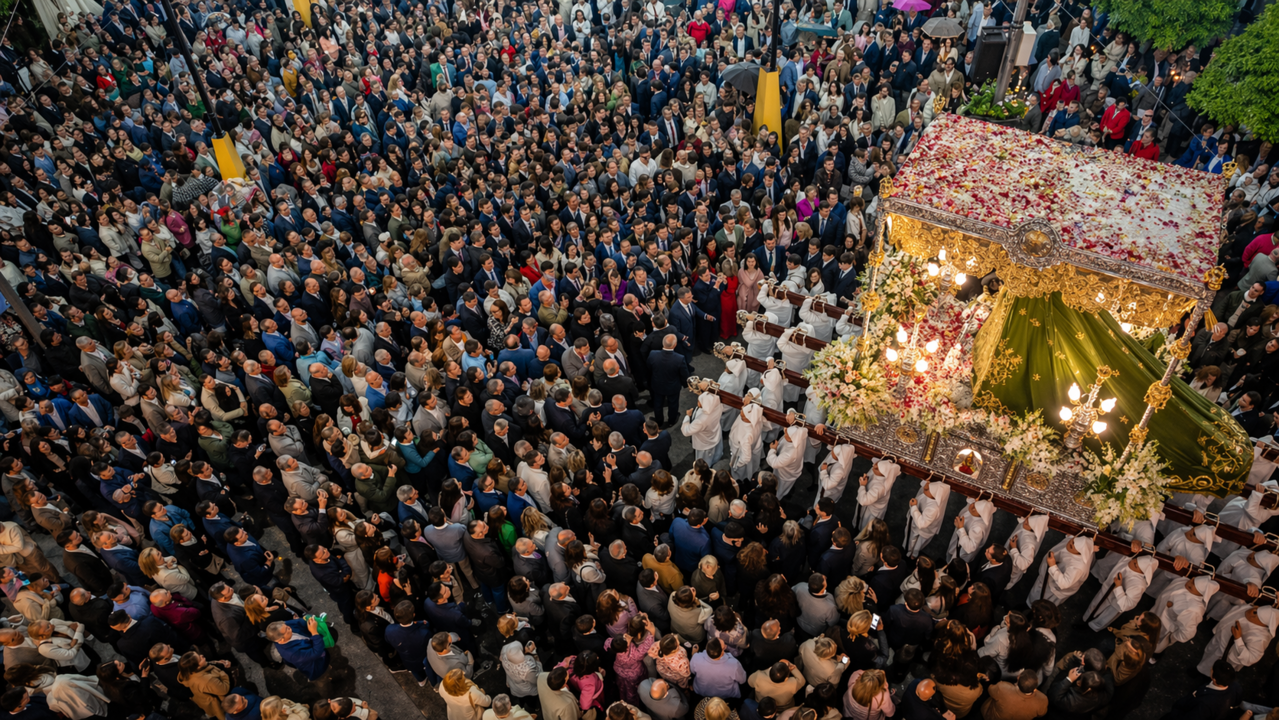 Procesi&oacute;n de la Virgen de Araceli en su d&iacute;a grande.