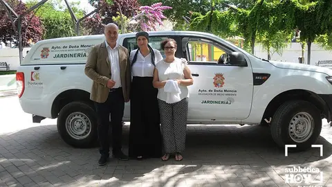 Entrega del vehículo de Jardinería en Doña Mencía