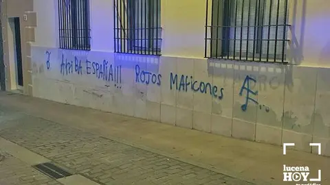pintadas sede psoe lucena
