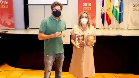 Francisco Camacho y Salud Navajas en la sede de la Diputaci&oacute;n de C&oacute;rdoba