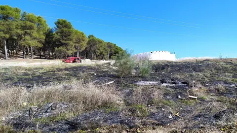 &Aacute;rea afectada por el incendio en Rute