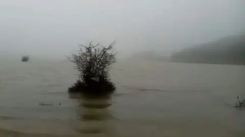 Un momento del v&iacute;deo difundido por Meteocabra El Tiempo sobre el aspecto del polj&eacute; de La Nava en Cabra