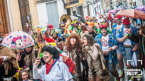 Una imagen del pasacalles del Carnaval de Rute durante una pasada edici&oacute;n.