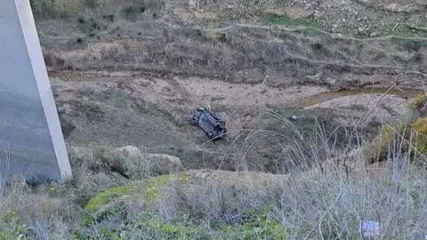 Veh&iacute;culo accidentado. Imagen cedida