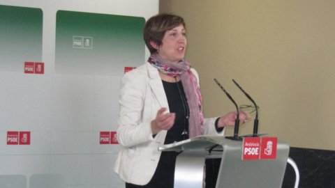 Juana Baena durante un acto del PSOE