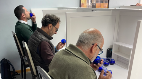 Un momento de la cata de estos premios de la DOP Aceite de Lucena