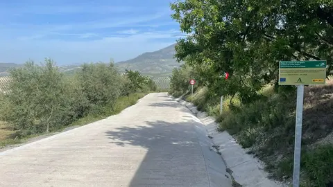 Una imagen del camino rural sobre el que se ha actuado