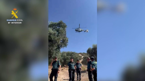 Una imagen del dispositivo de b&uacute;squeda facilitada por la Guardia Civil