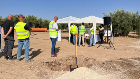 Colocaci&oacute;n de la primera piedra de la EDAR de Fuente T&oacute;jar