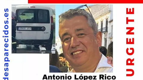Imagen del desaparecido distribuida en redes sociales