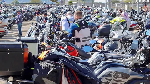 Algunas de las m&aacute;s de 1800 motos participantes en esta Rider Andaluc&iacute;a