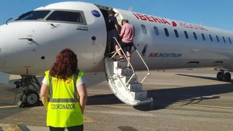 La compa&ntilde;&iacute;a a&eacute;rea Air Nostrum en el aeropuerto de C&oacute;rdoba