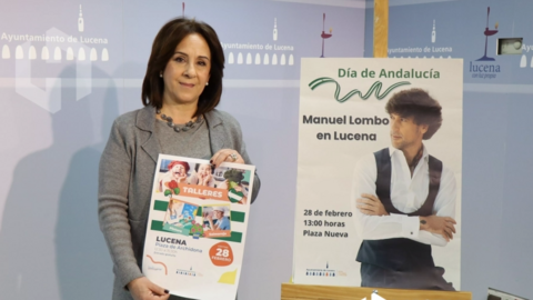 La edil de Fiestas del Ayto. de Lucena, Araceli Rodr&iacute;guez, presenta las actividades para el pr&oacute;ximo D&iacute;a de Andaluc&iacute;a