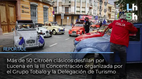 Lucena acoge una caravana de veh&iacute;culos Citro&euml;n hist&oacute;ricos llegados desde toda Andaluc&iacute;a