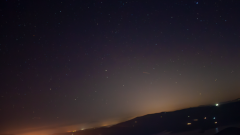 Foto del cielo nocturno desde el Lanchar de Rute durante el desarrollo de la observaci&oacute;n astron&oacute;mica el pasado fin de semana. (Imagen: Agrupaci&oacute;n Astron&oacute;mica de C&oacute;rdoba).