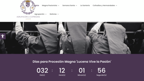 Una imagen de la portada de la nueva web de la Agrupaci&oacute;n de Cofrad&iacute;as