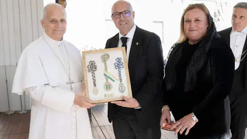 El Papa León XIV recibe al alcalde de Rute, David Ruiz Cobos (Imagen: Vatican News)
