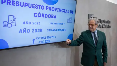 El presidente de la Diputaci&oacute;n de C&oacute;rdoba, Salvador Fuentes, presenta los presupuestos para el ejercicio 2026.