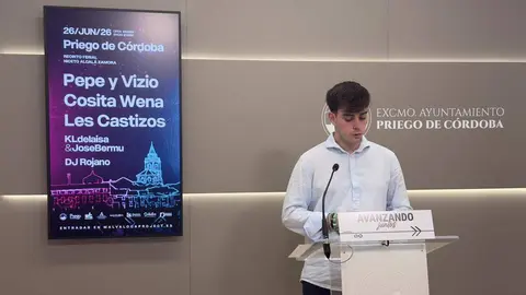 El concejal de Juventud del Ayuntamiento de Priego de C&oacute;rdoba, Jorge Gonz&aacute;lez