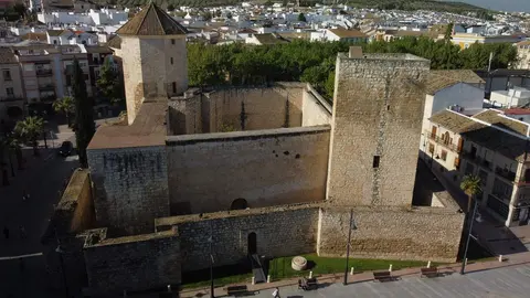 Una imagen a&eacute;rea del Castillo del Moral en Lucena.