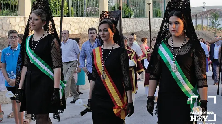 Araceli Lara, Myriam Rey y Ana Ordóñez, Reina y Damas de las Fiestas de las Huertas Bajas 2017