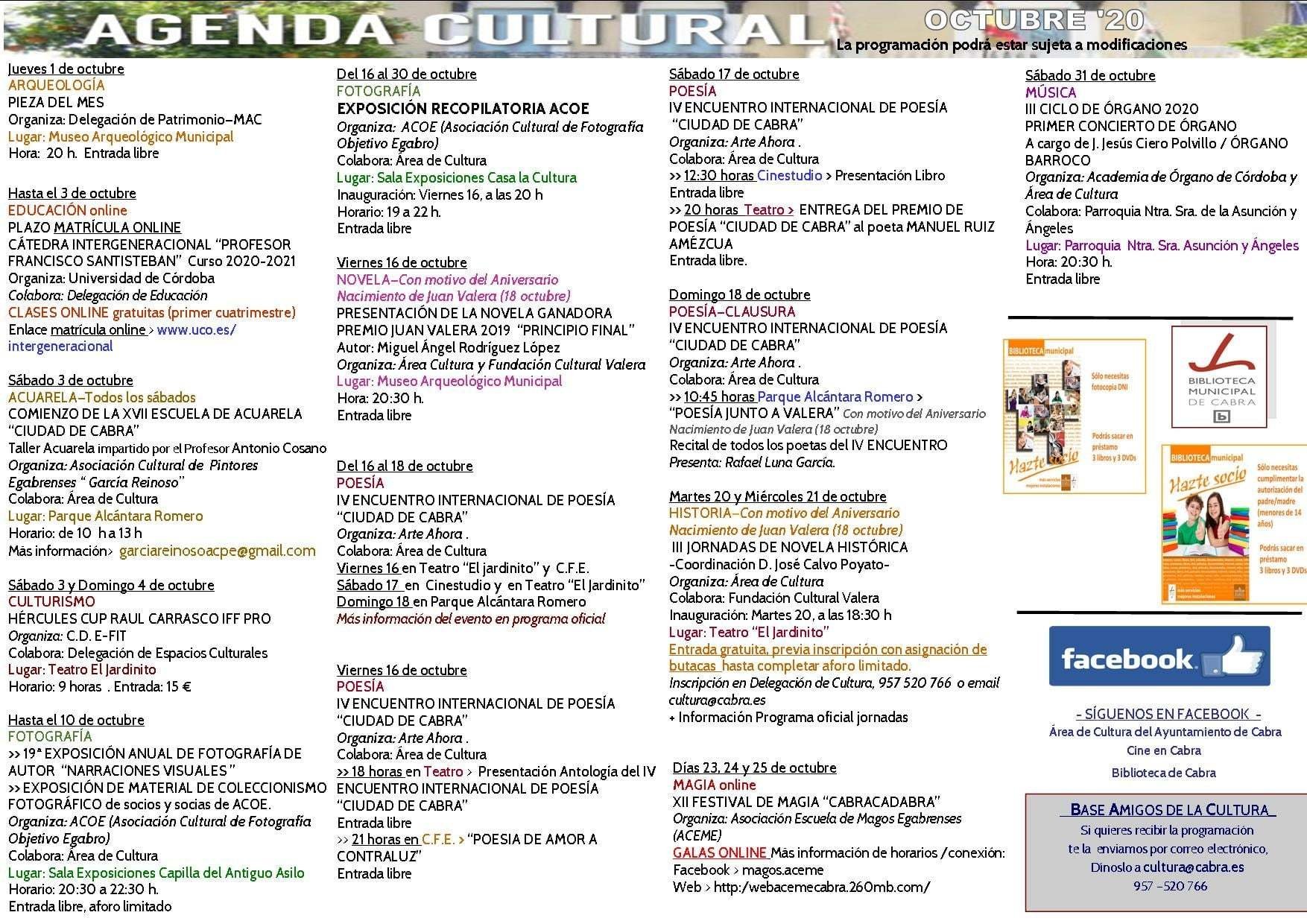 Cartel Agenda Cultural 2