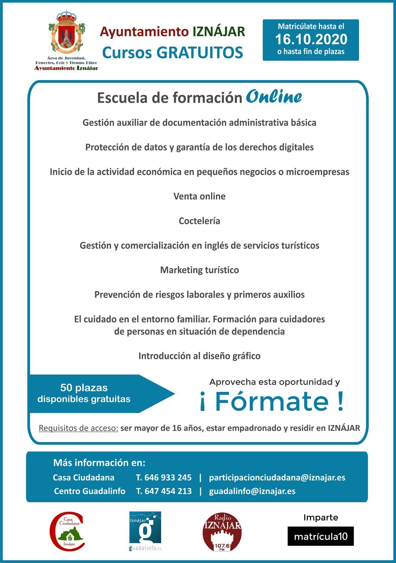 cursos gratuitos iznajar