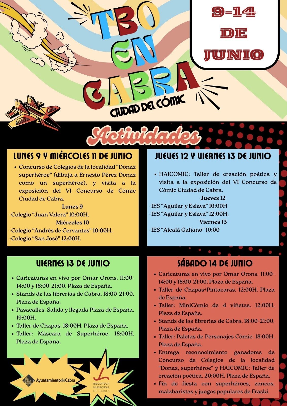 PROGRAMACIÓN JORNADAS 'TBO EN CABRA - CIUDAD DEL CÓMIC'