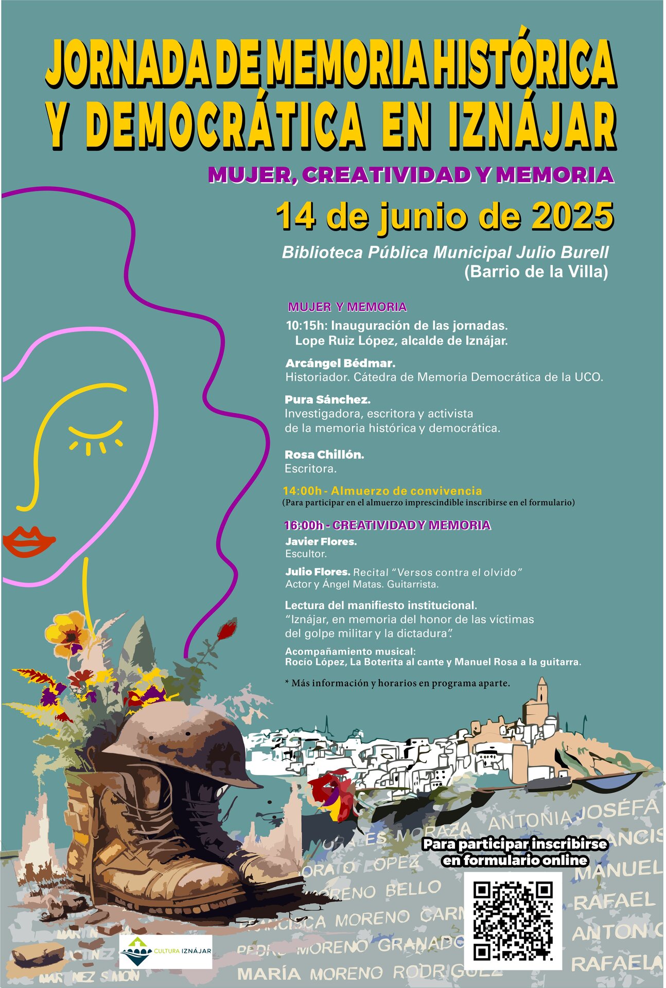cartel de las Jornadas de Memoria Histórica de Iznájar