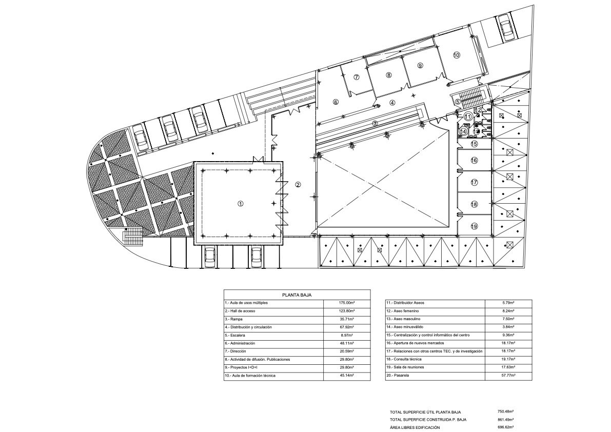 Plano del edificio CITTA (Planta baja)