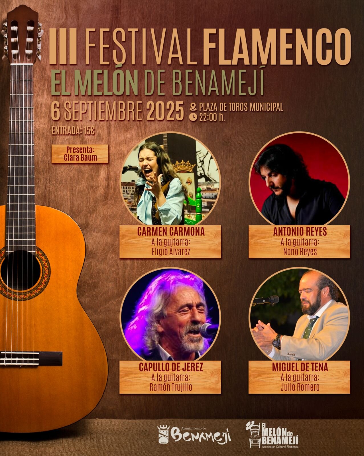 Cartel del festival flamenco de Benamejí 2025