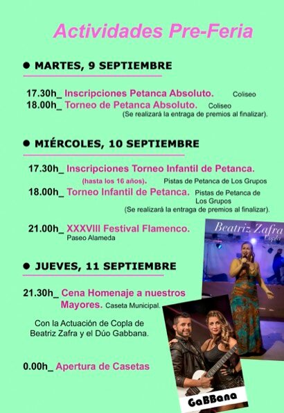 Programa Feria Real Almedinilla 2025