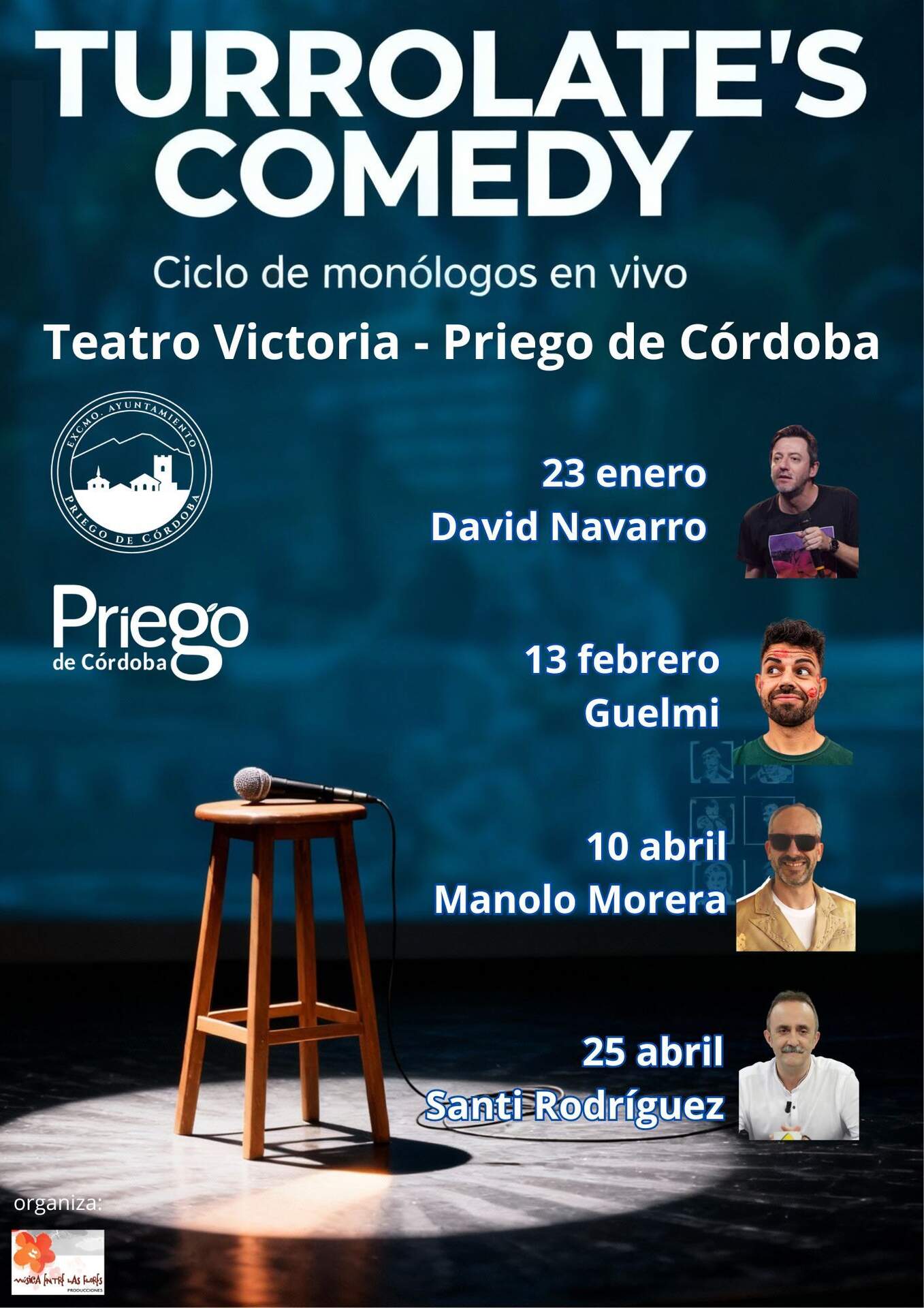 Programa del ciclo de monólogos Turrolate Comedy