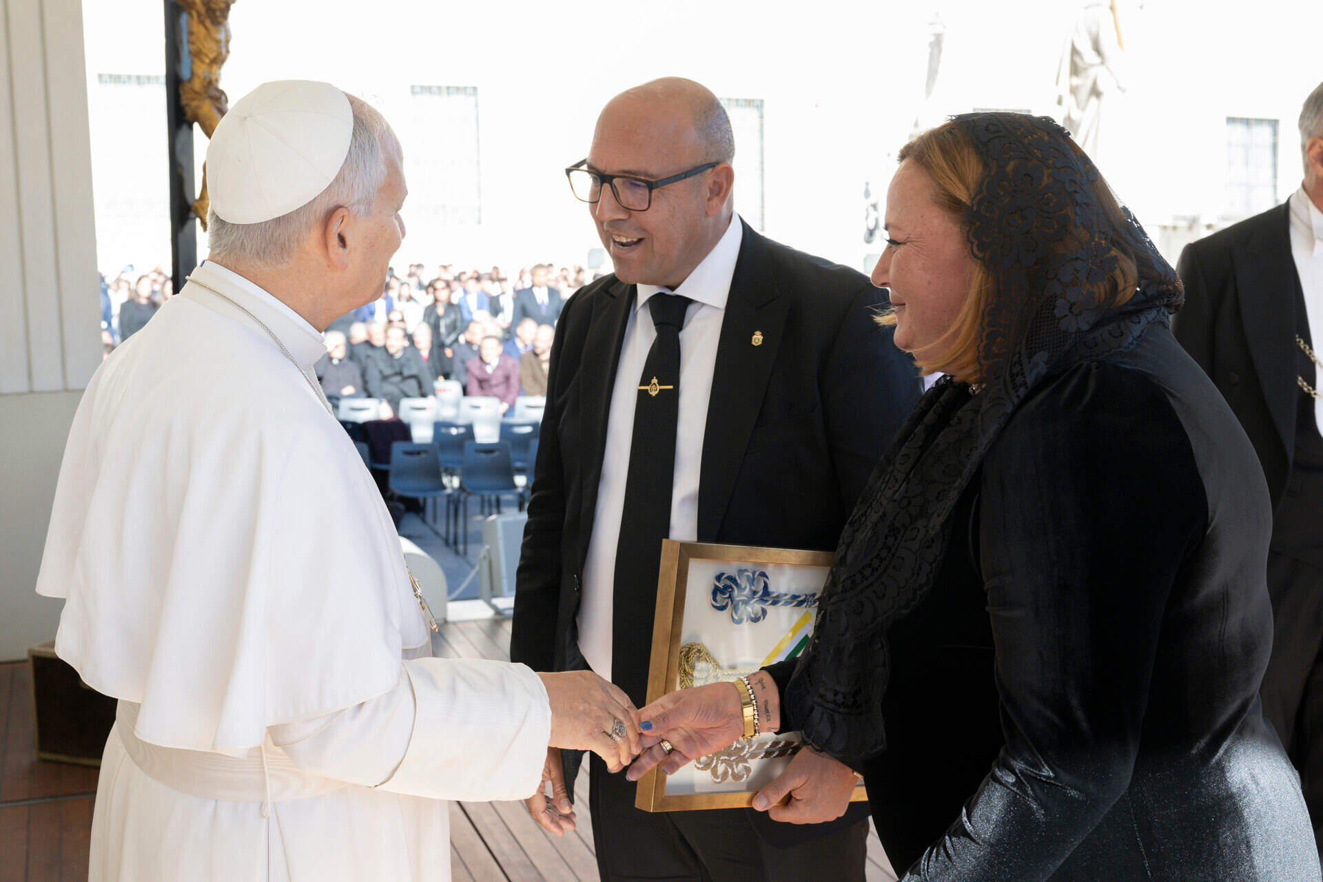 El Papa León XIV recibe al alcalde de Rute, David Ruiz Cobos (Imagen: Vatican News)