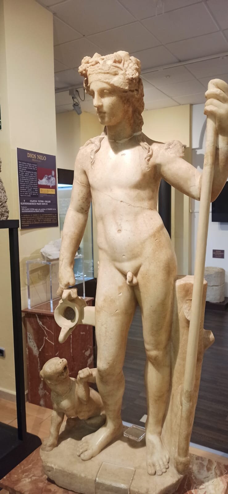 Escultura romana del dio Baco en el Museo Arqueológico de Cabra.