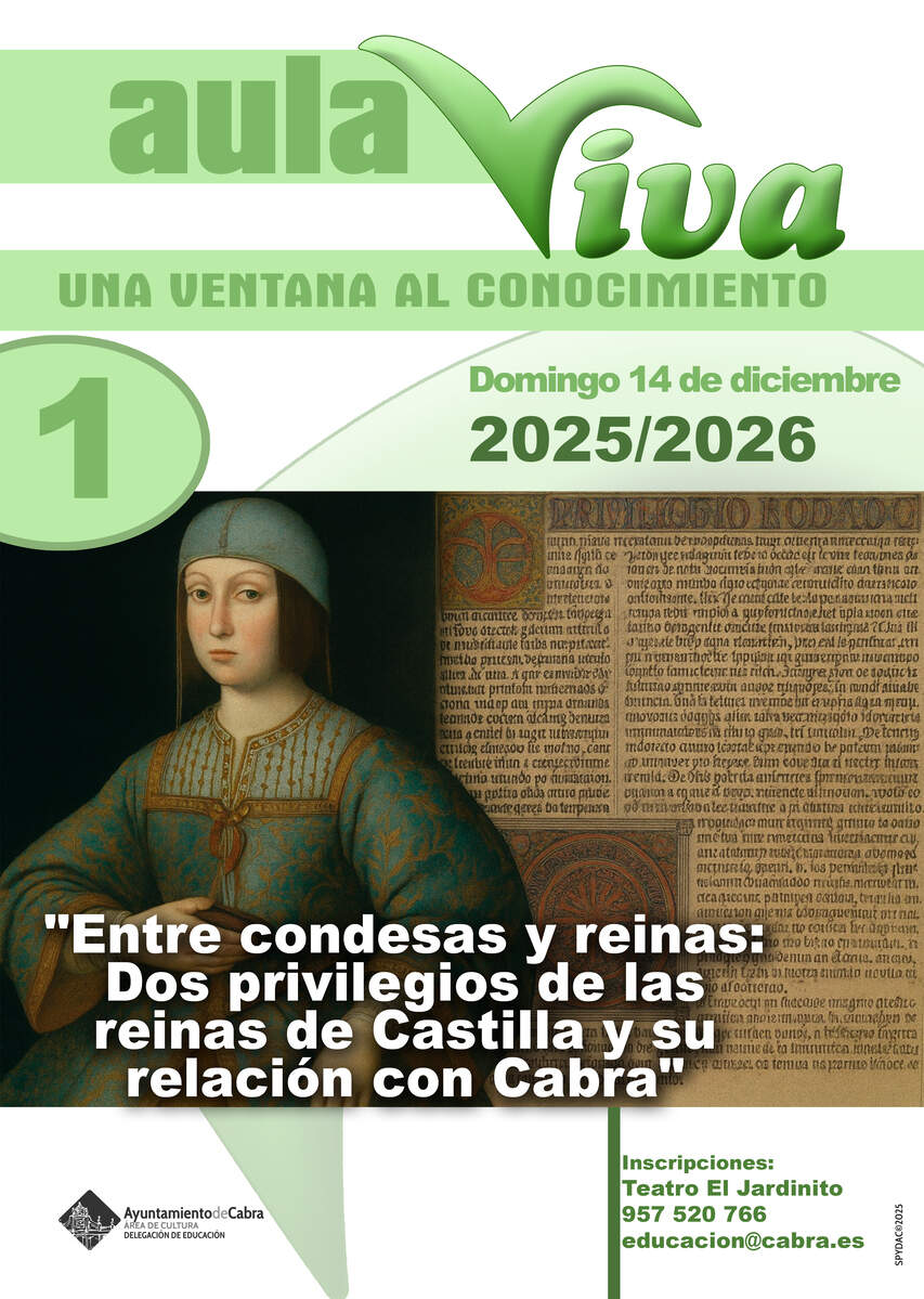 CARTEL PRIMERA ACTIVIDAD DE 'AULA VIVA' EN EL CURSO 2025/2026