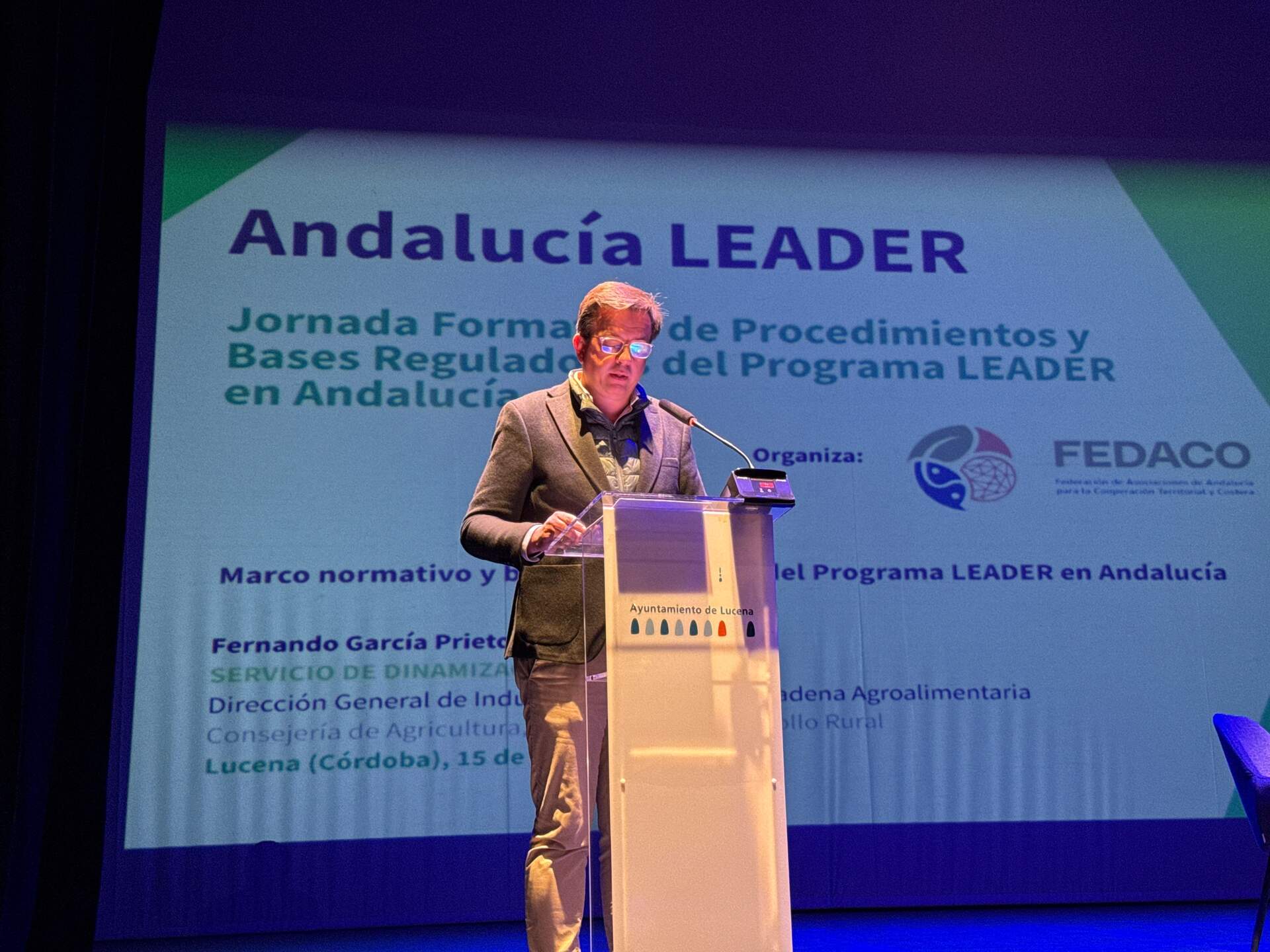 Aurelio Fernández durante la presentación de esta I Jornada.
