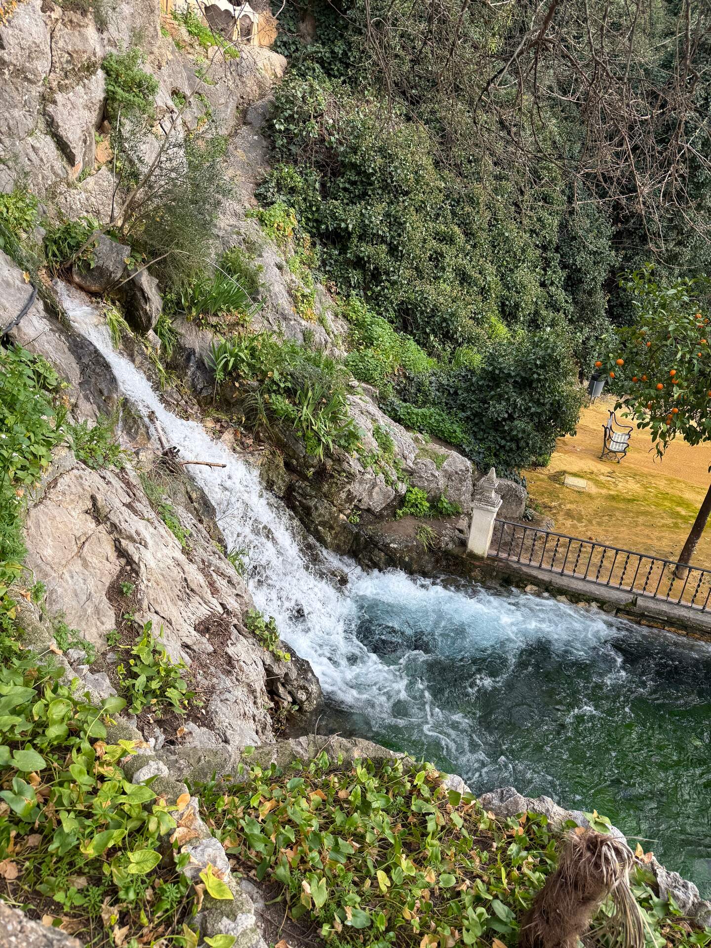 Una imagen en el día de ayer de la Fuente del Río en Cabra.