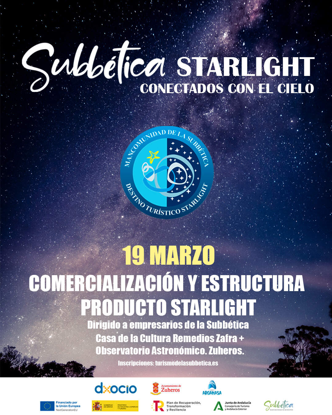cartel Subbética starlight post instagram