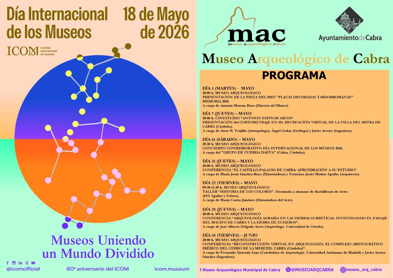 PROGRAMACIÓN DÍA DE LOS MUSEOS EN CABRA